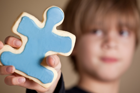 boy with autism puzzle piece